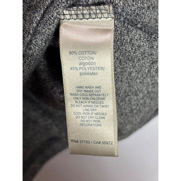 Rafaella Sleeveless Gray Top Studded Scoop Neckline Size M Tank Top - Picture 4 of 4